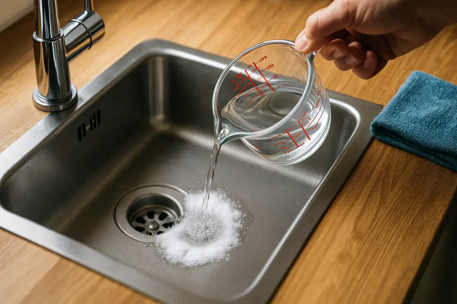 sink clean baking soda