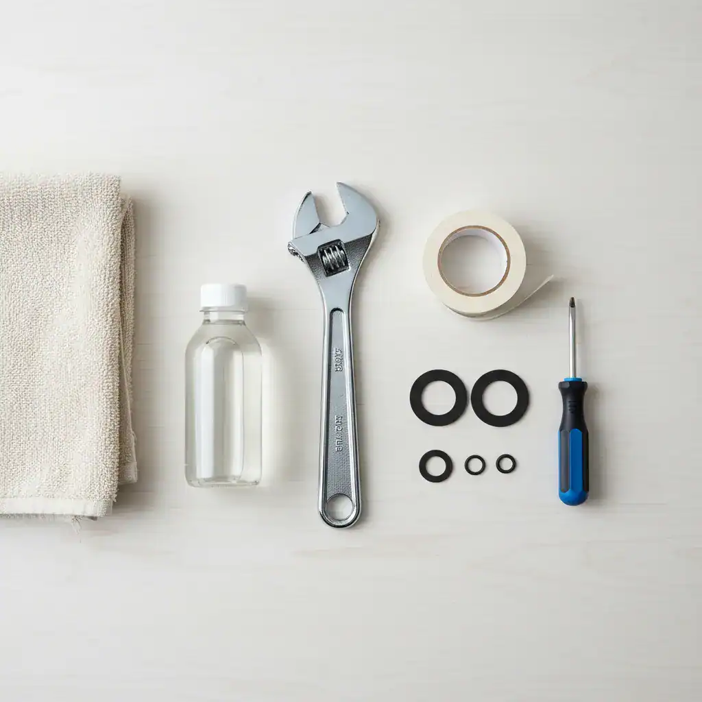 tools to clean leaking shower head